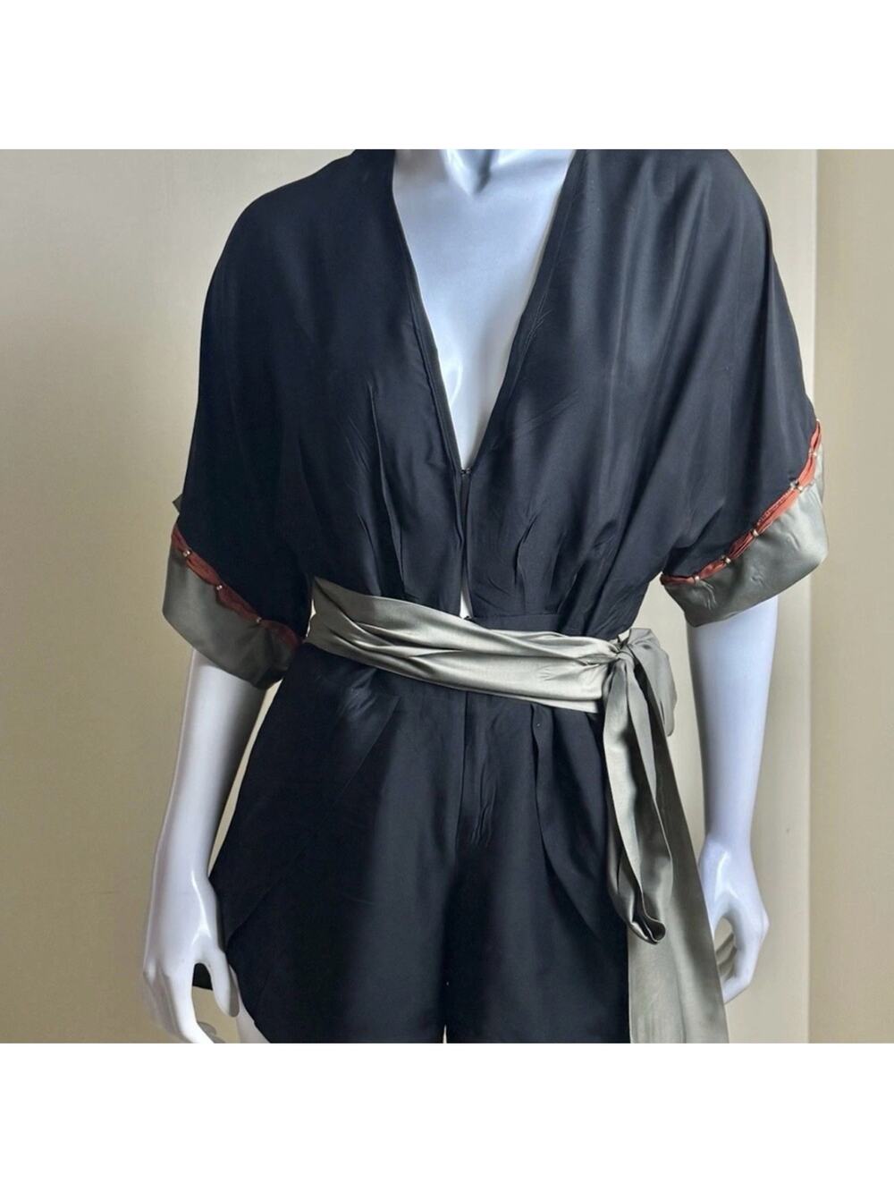 Vix Paula Hermanny black Solid Liz Mini jumper romper wrap 36 2